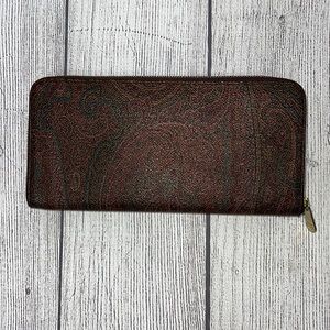 Etro Red and Green Paisley Wallet